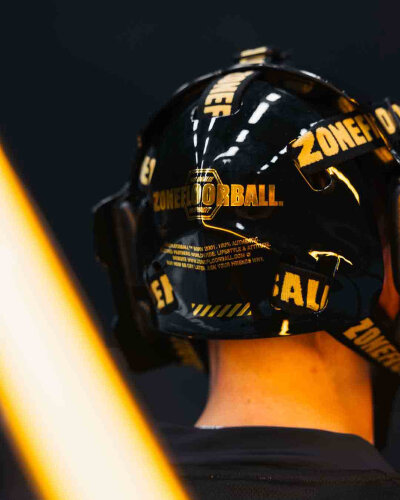 Шлем вратарский Zone Upgrade Pro Cat Eye Cage Black/Gold