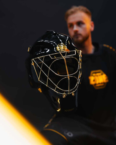 Шлем вратарский Zone Upgrade Pro Cat Eye Cage Black/Gold