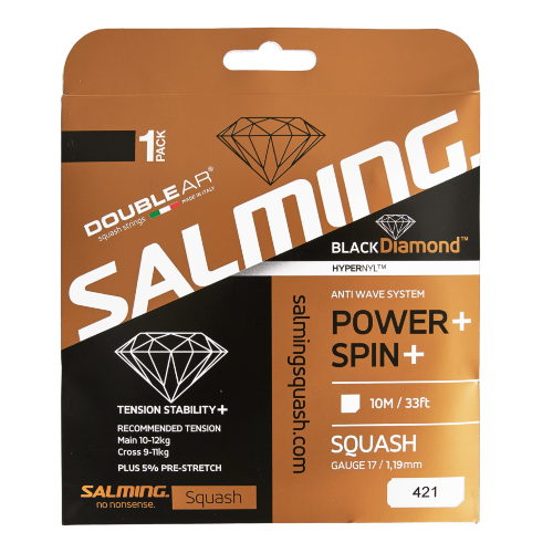 Струны SALMING Black Diamond String Single Black Single 10m