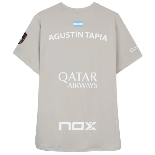 Camiseta Nox Sponsors AT10 Gris Suave de Agustín Tapia 2026