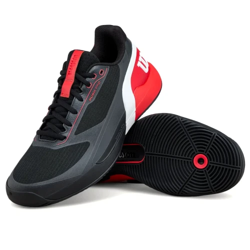 Zapatillas Wilson Rush Pro 5 Hombre 2026 Negro y Rojo