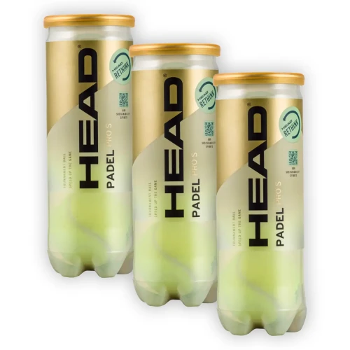 Pack de 3 Botes de Pelotas Head Padel Pro S