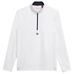 Sudadera padel Wilson Elevate Performance Half Zip 2026 Blanca