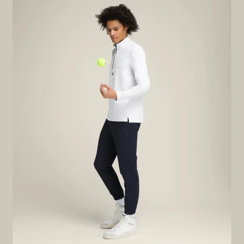 Sudadera padel Wilson Elevate Performance Half Zip 2026 Blanca