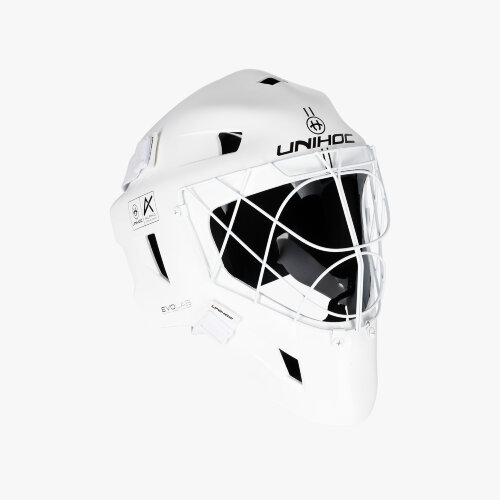 Шлем вратарский Unihoc Alpha Prime Evolab White